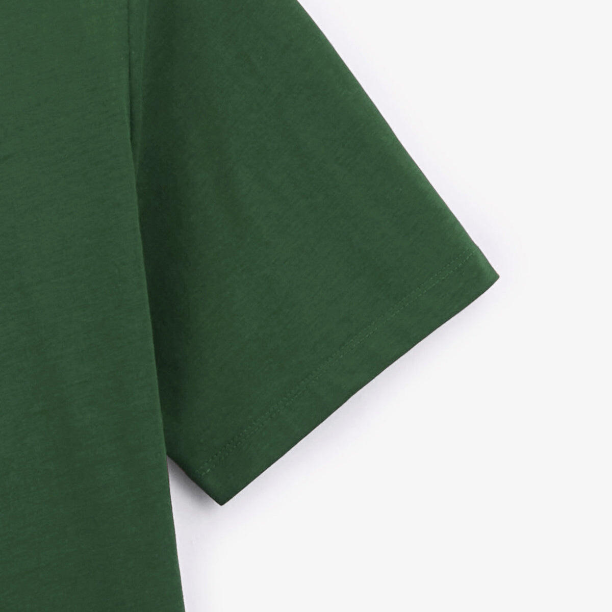 T-shirt girocollo Théo in cotone verde militare 5/6