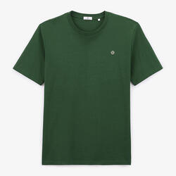 T-shirt col rond Théo en coton vert militaire