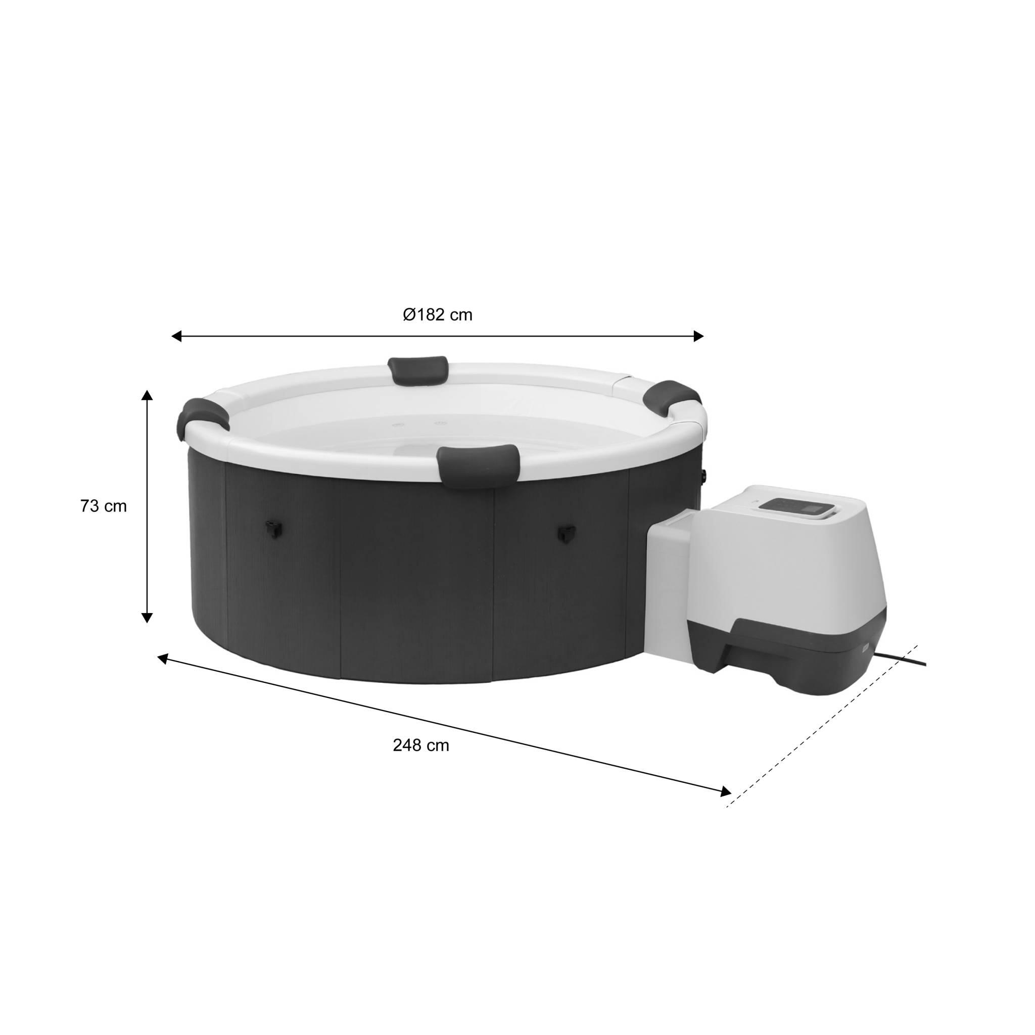 Spa rigide 6 places rond 4 coussins bâche + housse + 8 filtres | sweeek 4/5