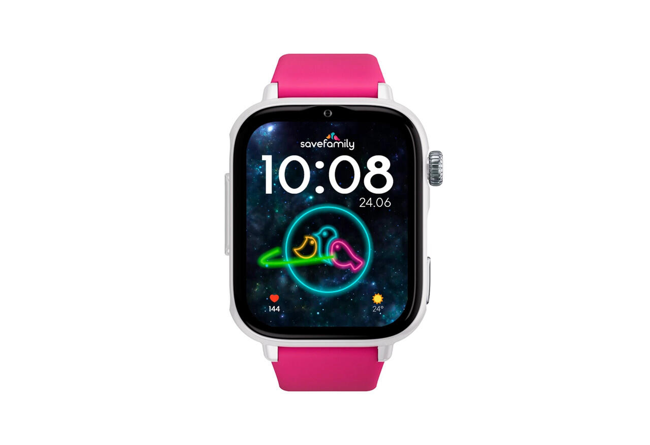 Étui blanc SaveWatch Plus 2, bracelet en silicone en forme de sucette 2/6