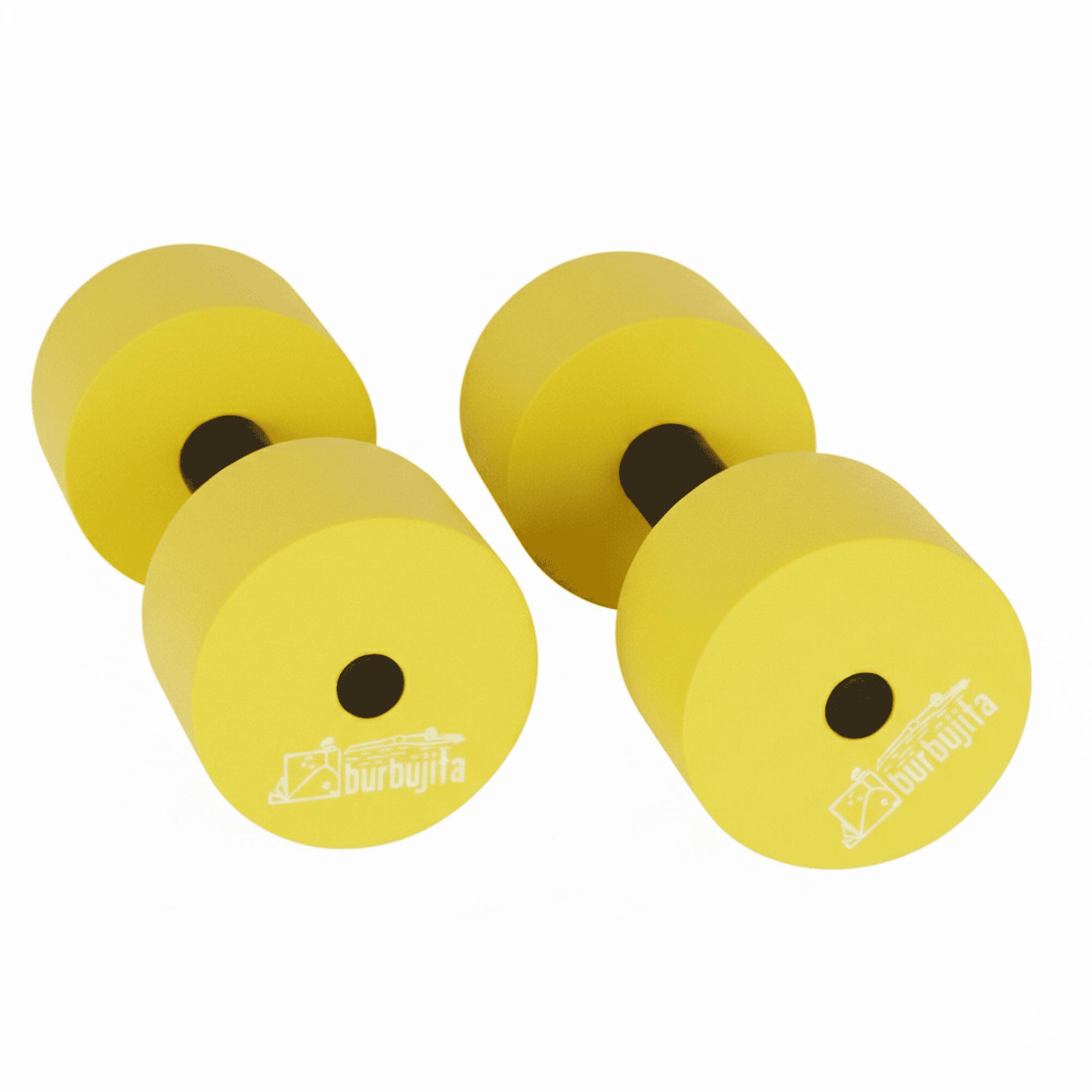 Pesas Entrenamiento acuático EVA 80mm Alter Gym - Redondo Amarillo 1/4