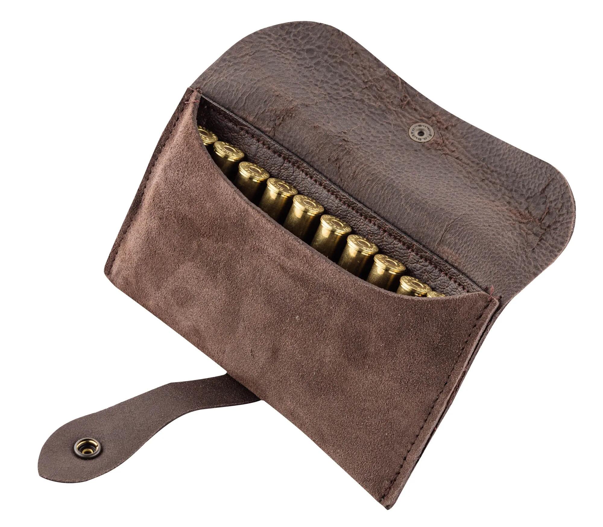 Pochette Country Pour 10 Balles De Chasse En Croute De Cuir 3/5