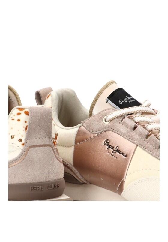 Deportivas Casual Mujer Suela Plana - Modelo Pls600037 Beige 6/6