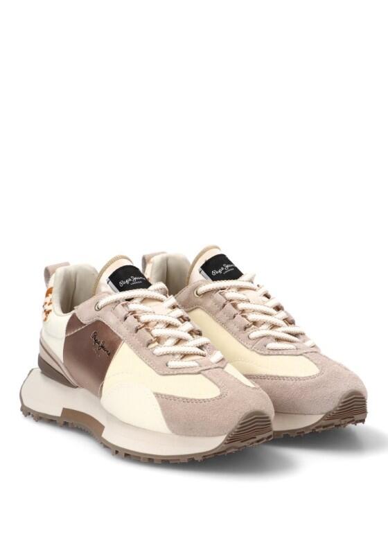 Deportivas Casual Mujer Suela Plana - Modelo Pls600037 Beige 2/6