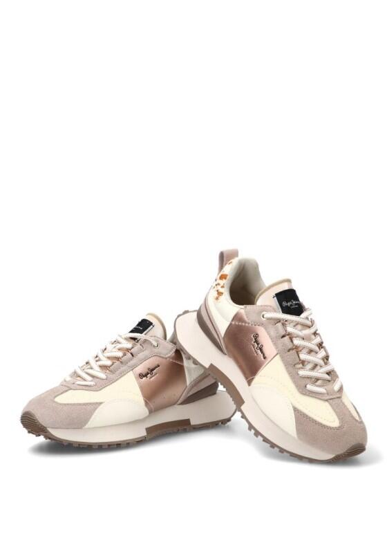 Deportivas Casual Mujer Suela Plana - Modelo Pls600037 Beige 5/6