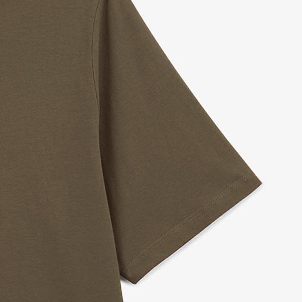 T-shirt con collo rotondo Théo in cotone marrone argilla 5/6