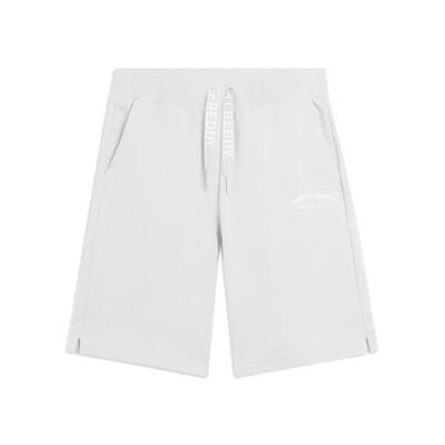Pantaloni Corti con Spacchi Laterali in Tessuto Fiammato