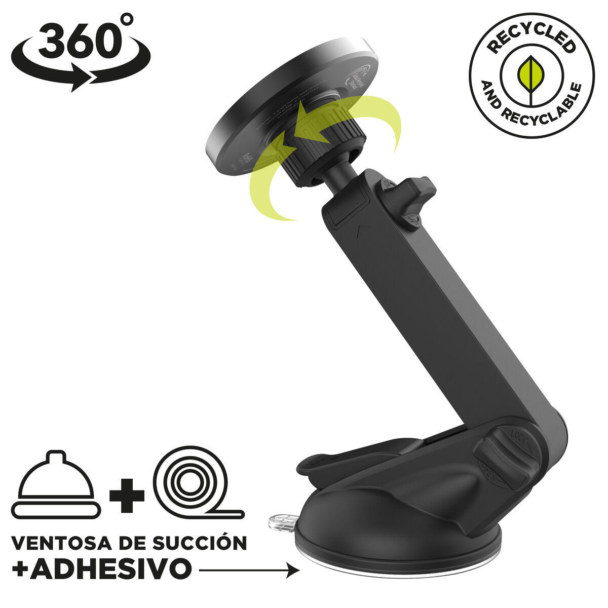 Soporte para Coche MUVIT MCCHL0006 Negro 5/5