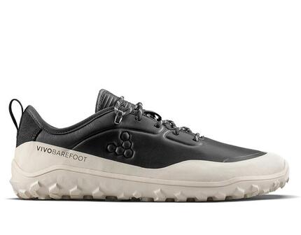 VIVOBAREFOOT TRACKER LEATHER AT LOW MENS OBSIDIAN WHITE Sneaker Herr (309534-04)