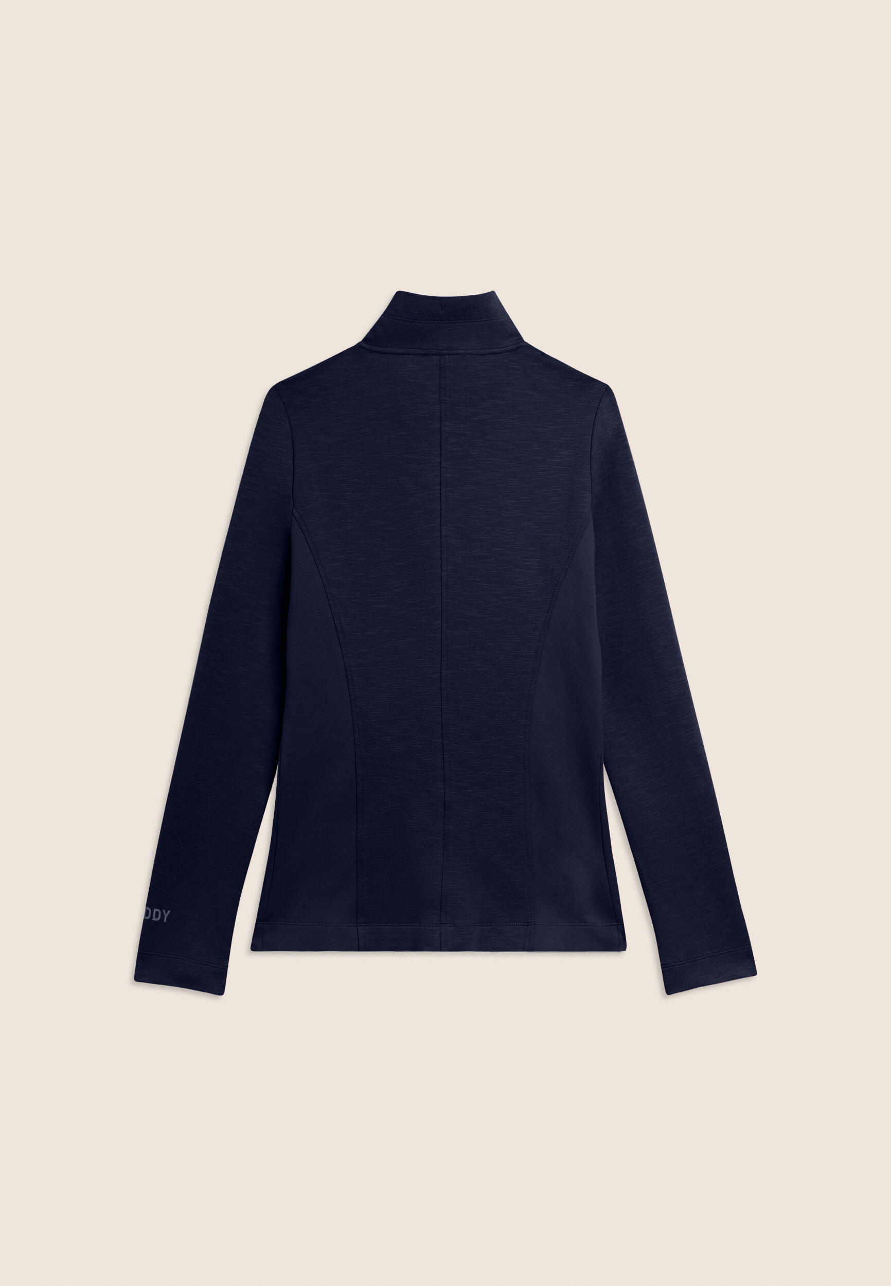 Sudadera en tejido de efecto flameado, cuello alto con cremallera y cordón ajust 2/3