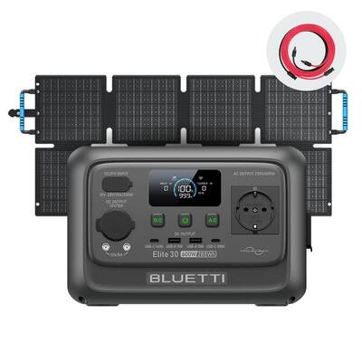 Bluetti elite 30 v2 600w zonnegenerator + 60w zonnepaneel voor kamperen