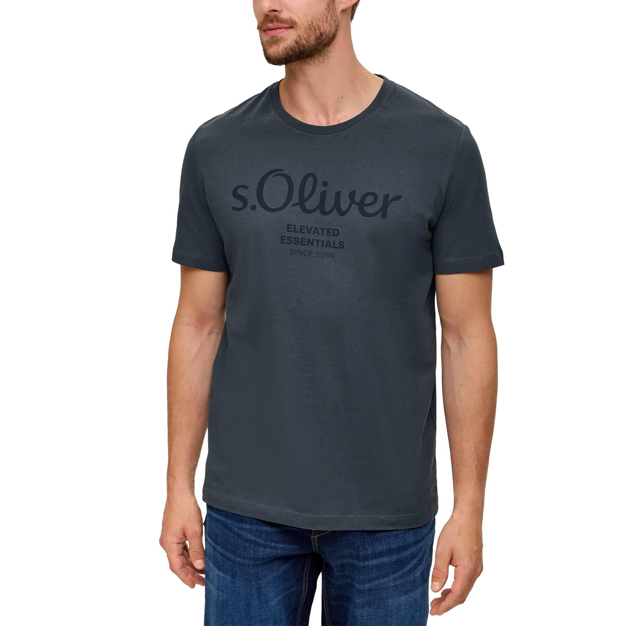 T-Shirt Herren 4er Pack Bequem sitzend-Logo T-Shirt 7/7