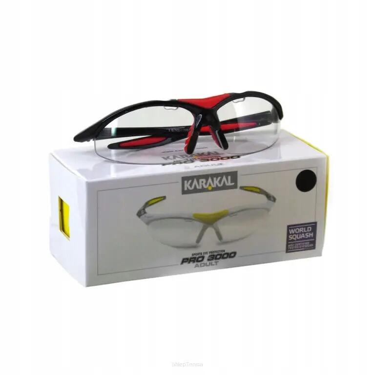 Okulary do squasha Karakal Pro 3000 czerwone 3/3