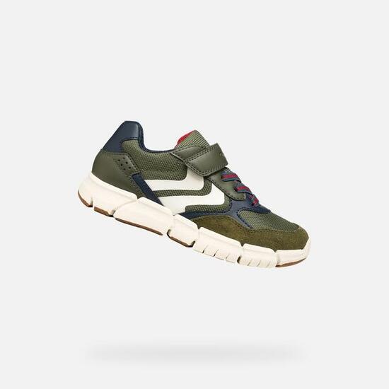 Baskets Garçon FLEXYPER BOY Vert Militaire/Bleu Marine