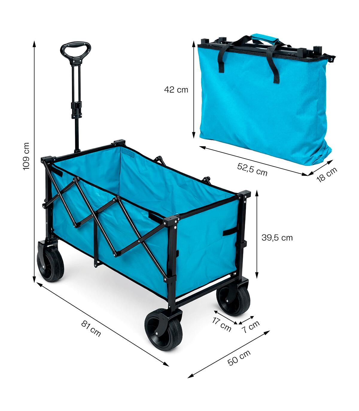 Chariot de camping double Kol Outdoor, 150 litres, charge maximale de 100 kg 5/7