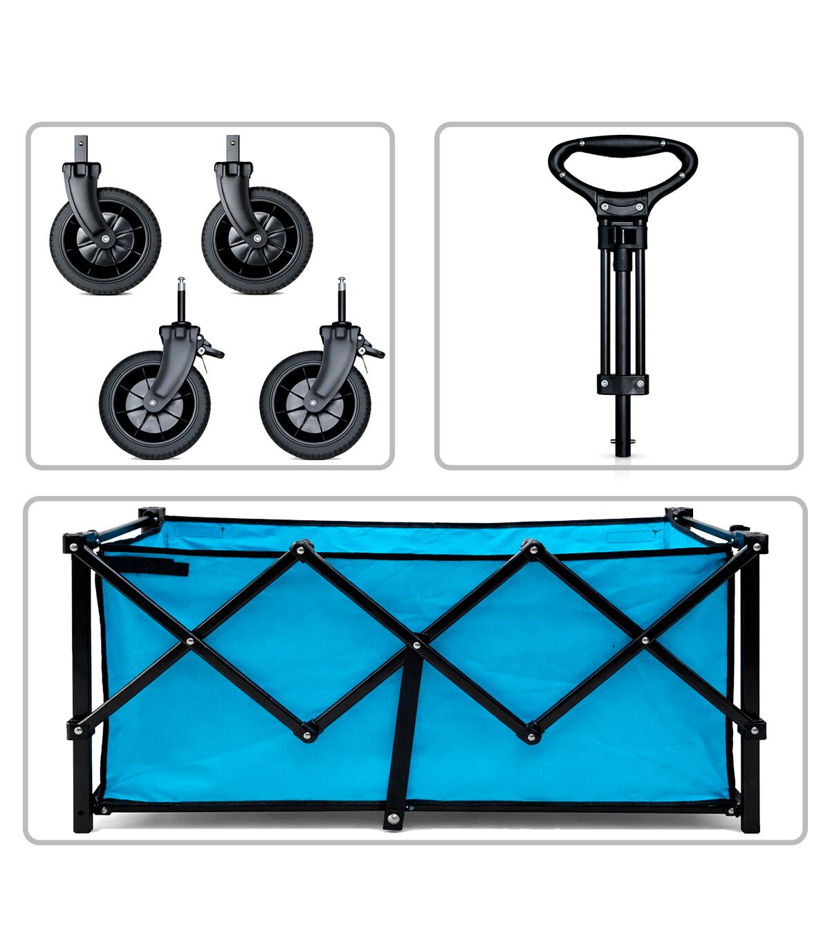 Chariot de camping double Kol Outdoor, 150 litres, charge maximale de 100 kg 4/7