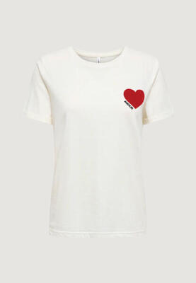 Crop top t-shirt onlvica s/s fold up velvet top box ccjrs dames crème