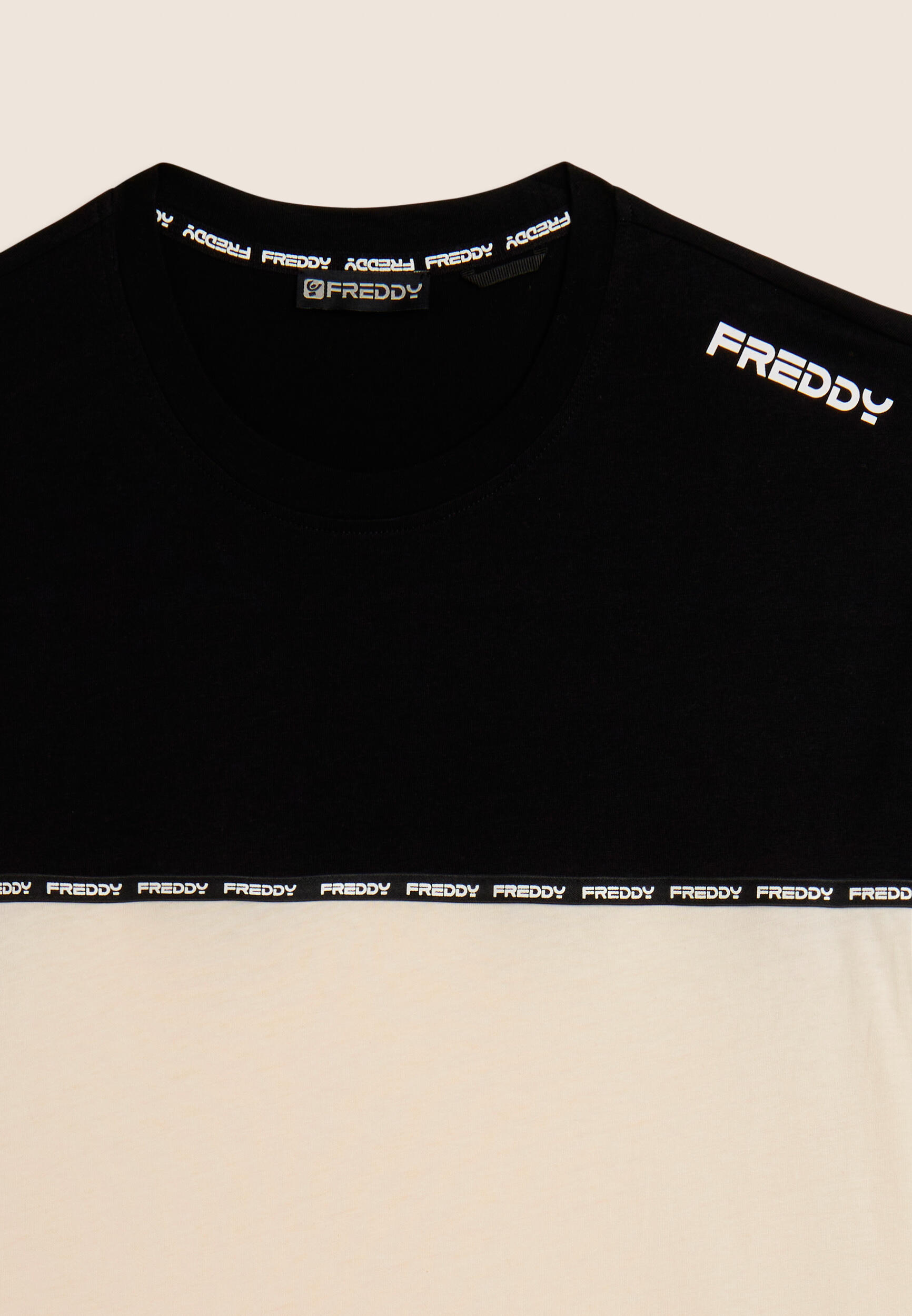 T-shirt colour block con inserto logato 3/3