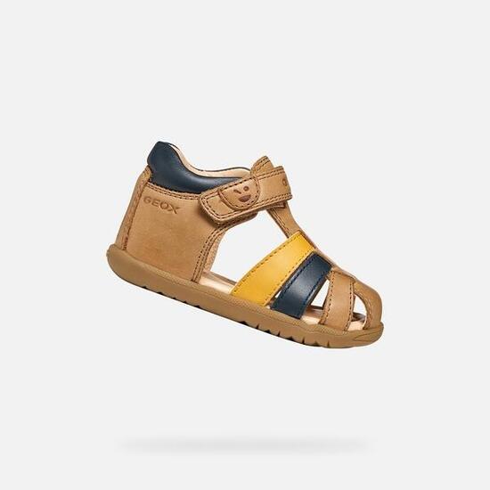 Sandales Bébé Garçon SANDAL MACCHIA BABY BOY Whisky/Bleu Marine