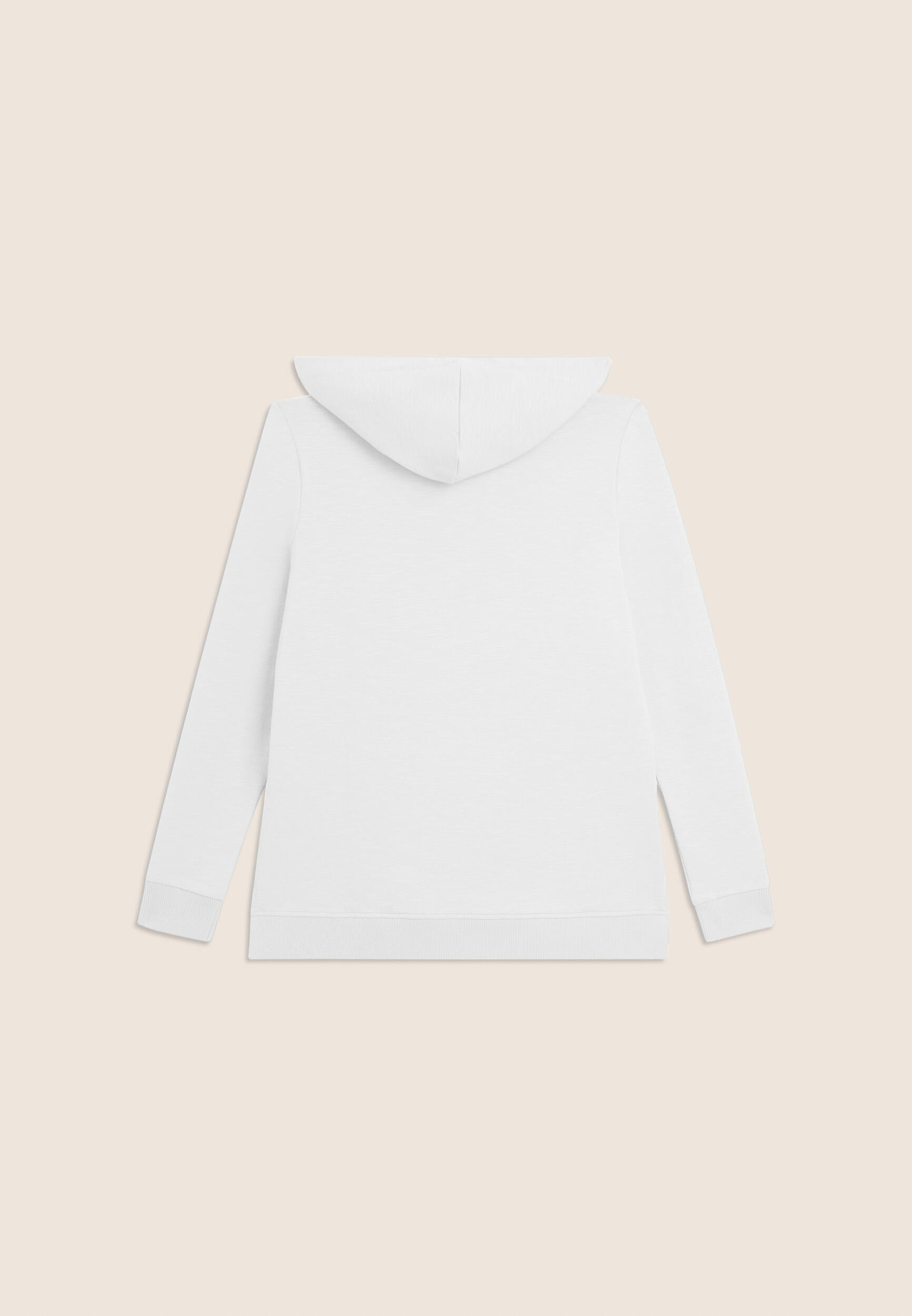 Sweatshirt met capuchon en ritssluiting van gemêleerde stof met FREDDY-trekkoord 6/7