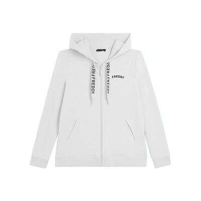 Felpa Cappuccio e Zip in Tessuto Fiammato e Coulisse FREDDY