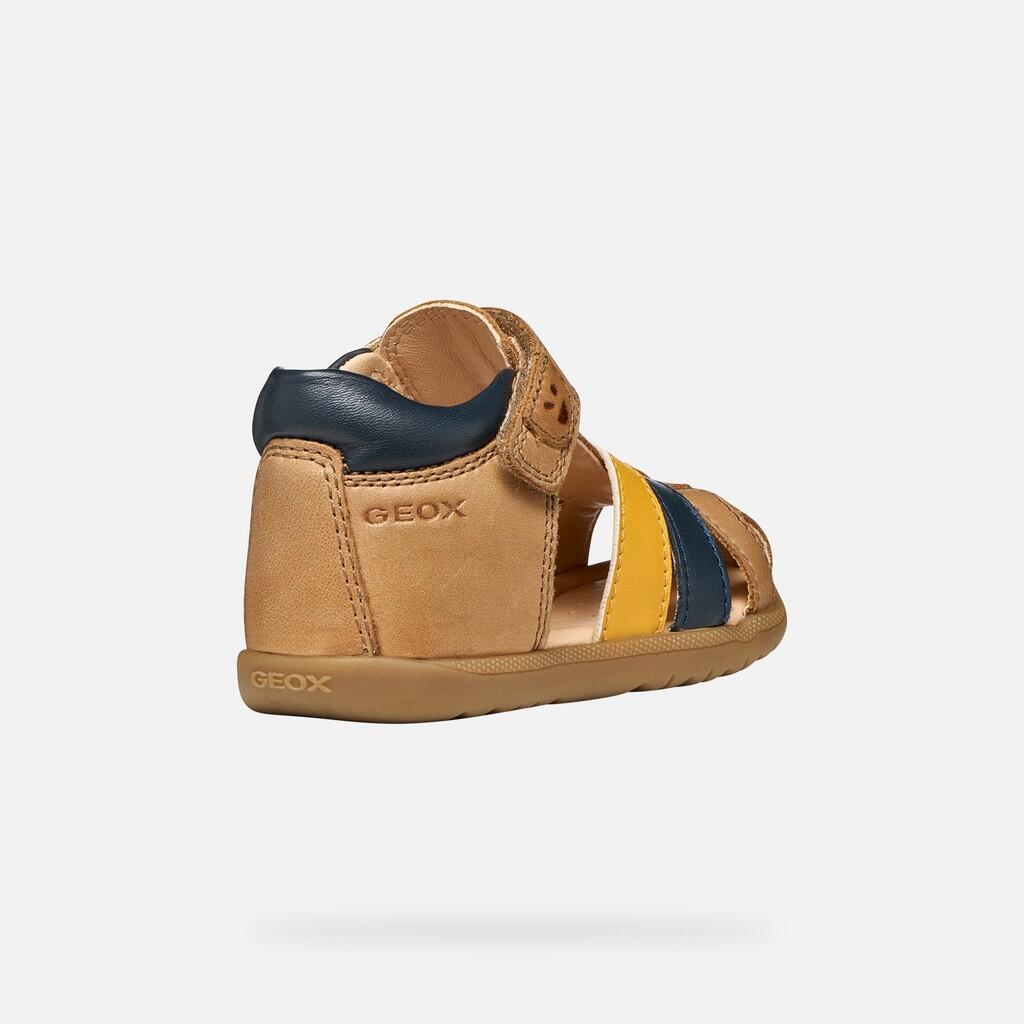 Sandales Bébé Garçon B SANDAL MACCHIA BOY Whisky/Bleu Marine 6/7