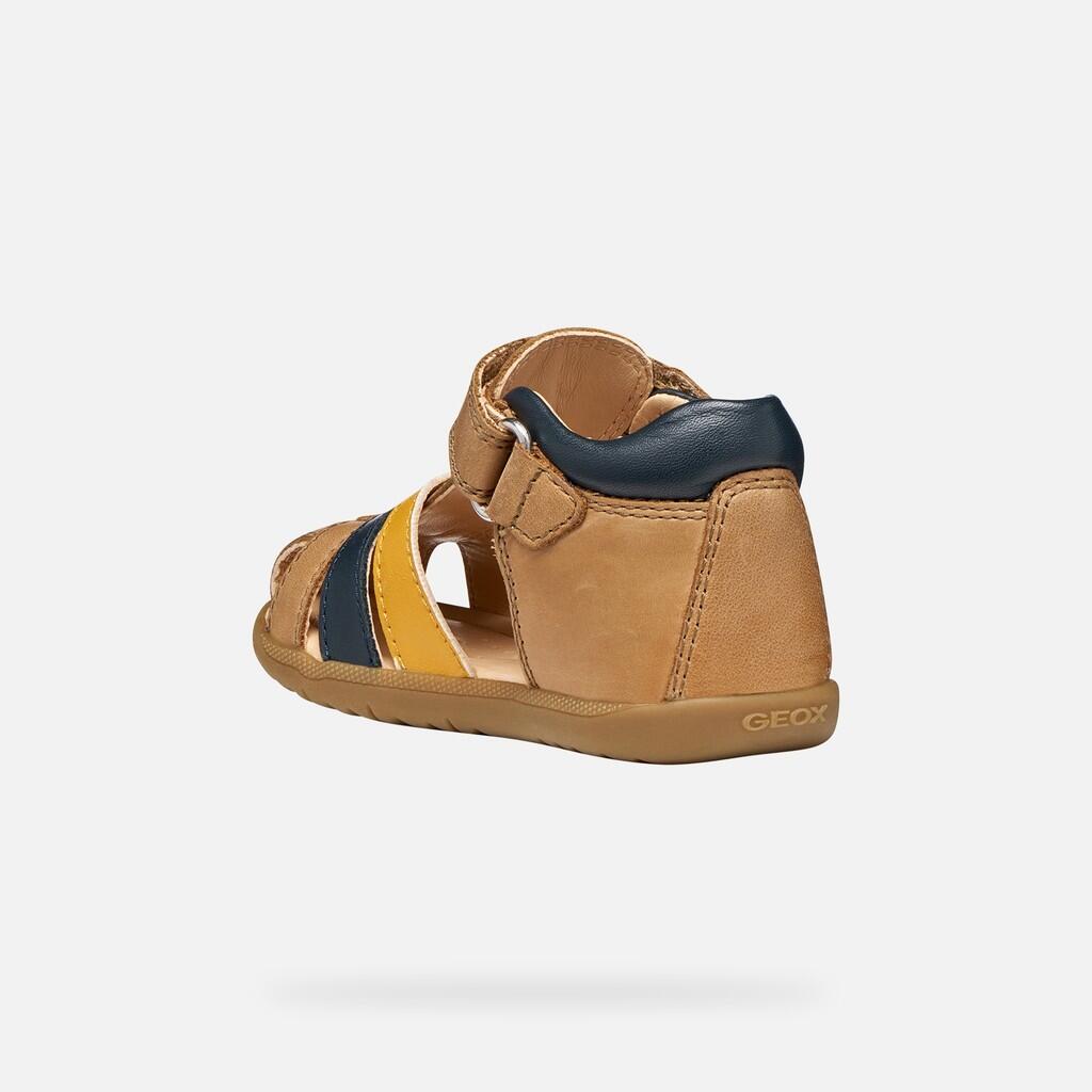 Sandales Bébé Garçon B SANDAL MACCHIA BOY Whisky/Bleu Marine 5/7