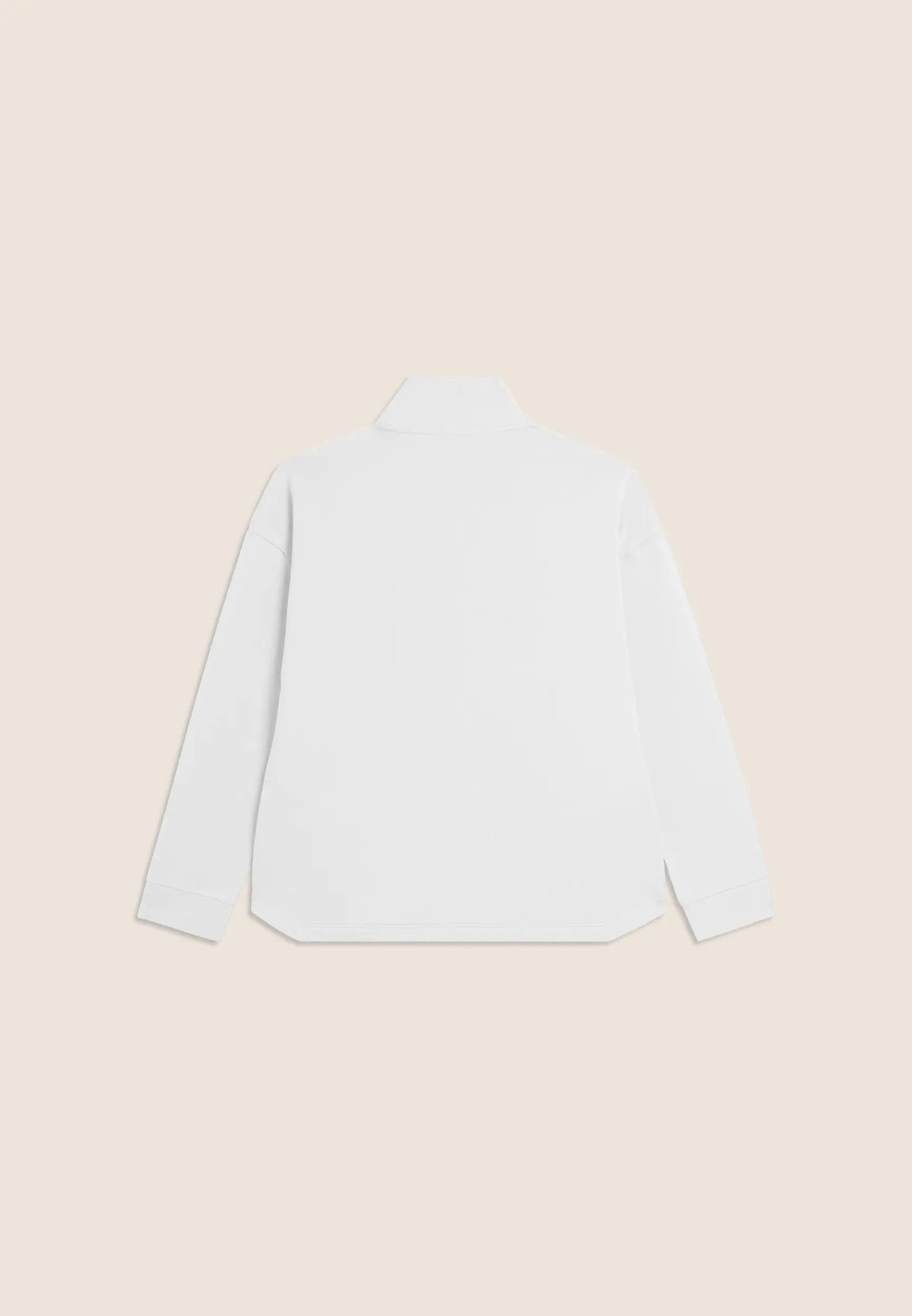 Sweat-shirt zippé et à col montant avec fond asymétrique 5/6