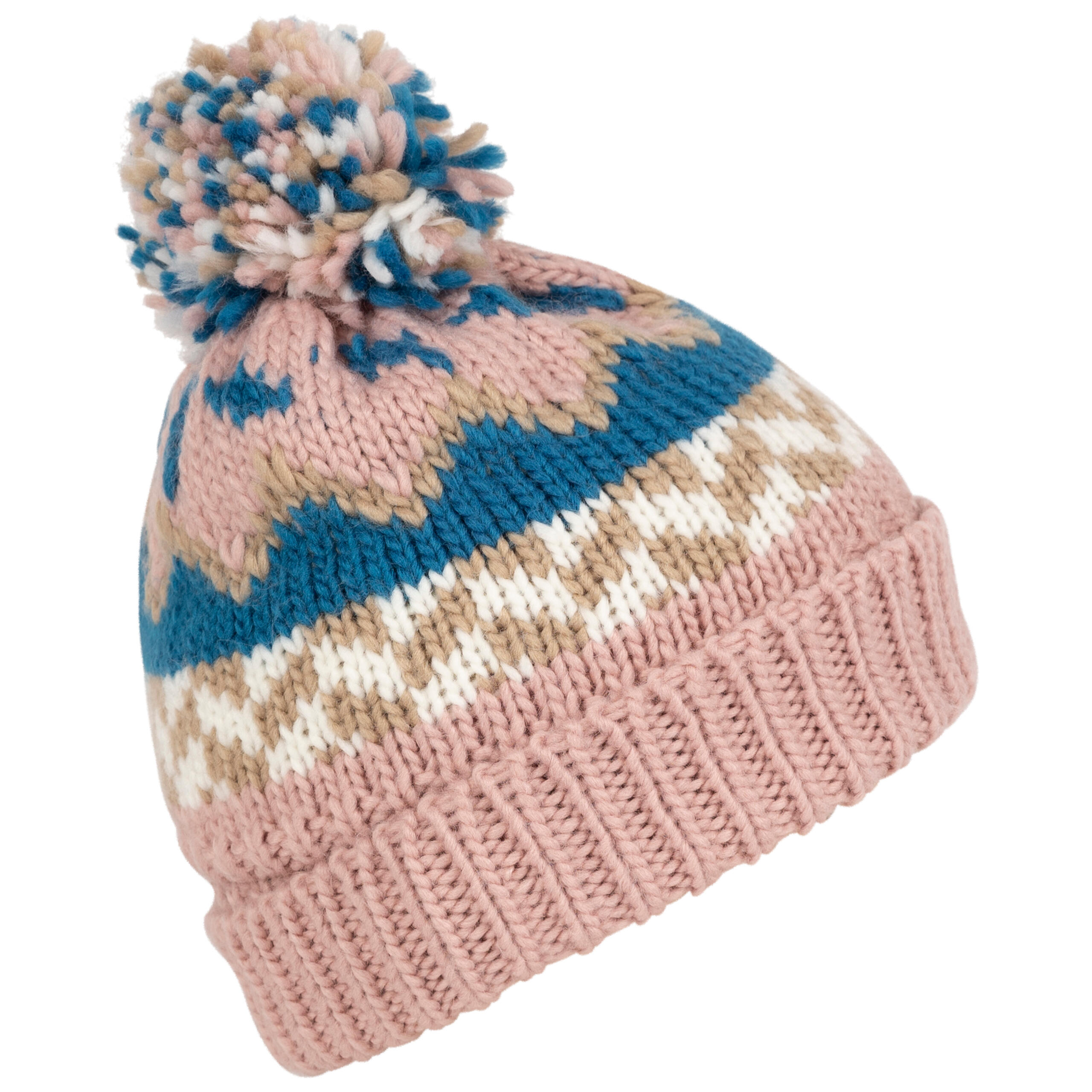 Trespass Twiglet - Kids Hat Misty Rose / Bondi Blue 3/5