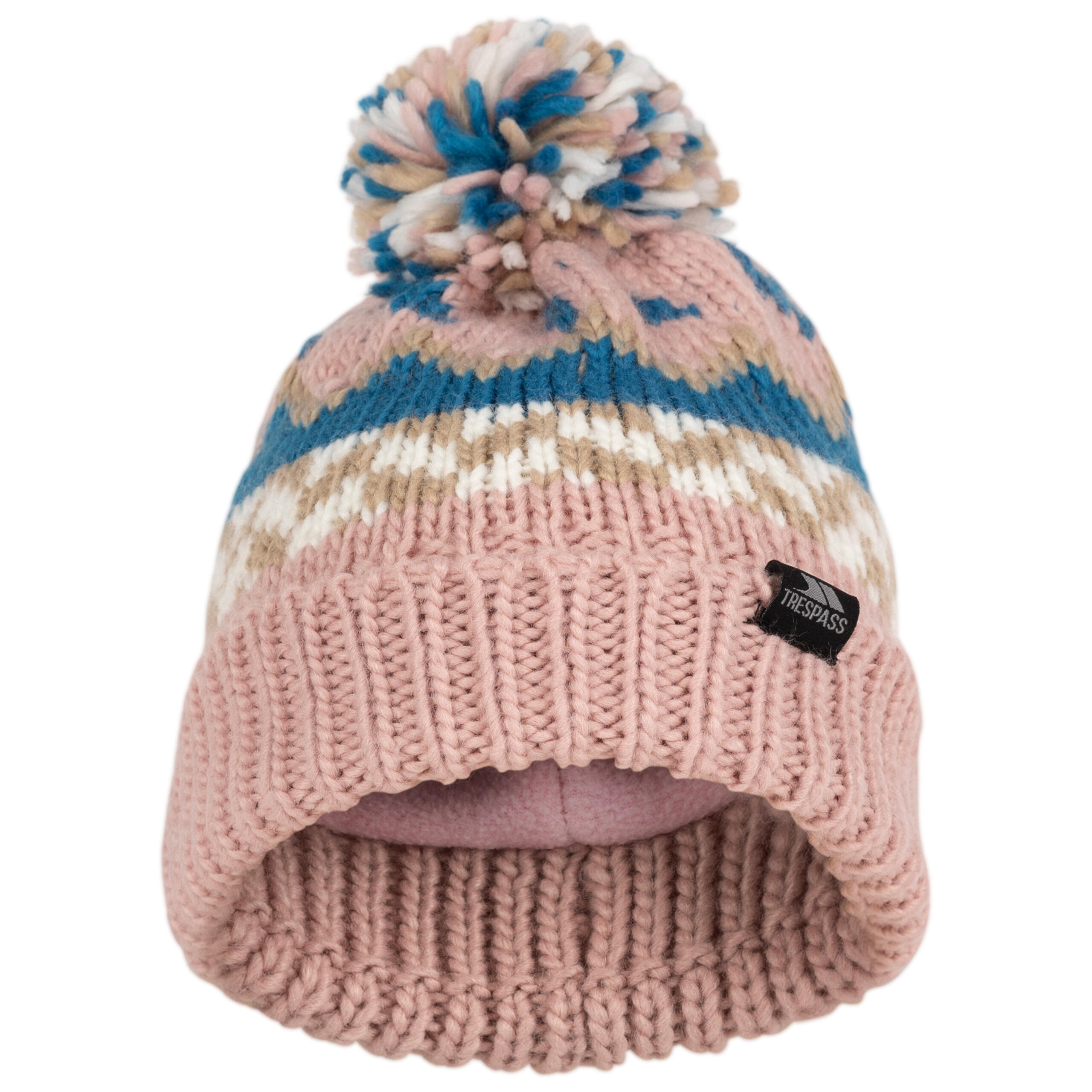 Trespass Twiglet - Kids Hat Misty Rose / Bondi Blue 2/5