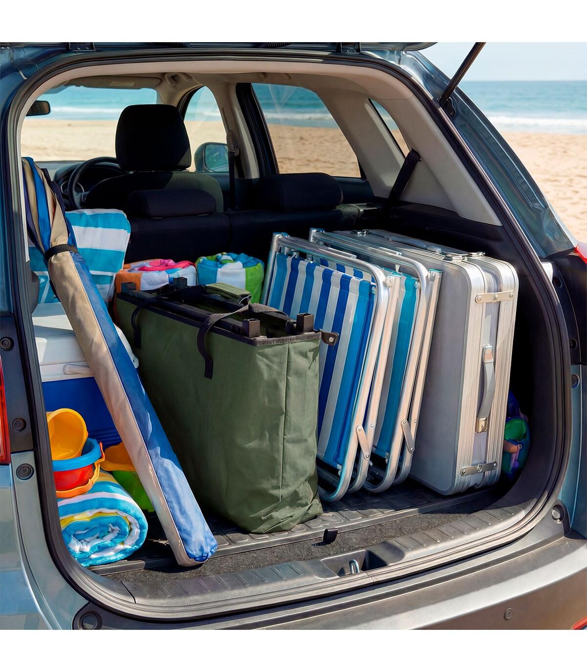 Carrello Pieghevole Spiaggia e Campeggio 150L Kol Outdoor, Ruote Smontabili 3/7