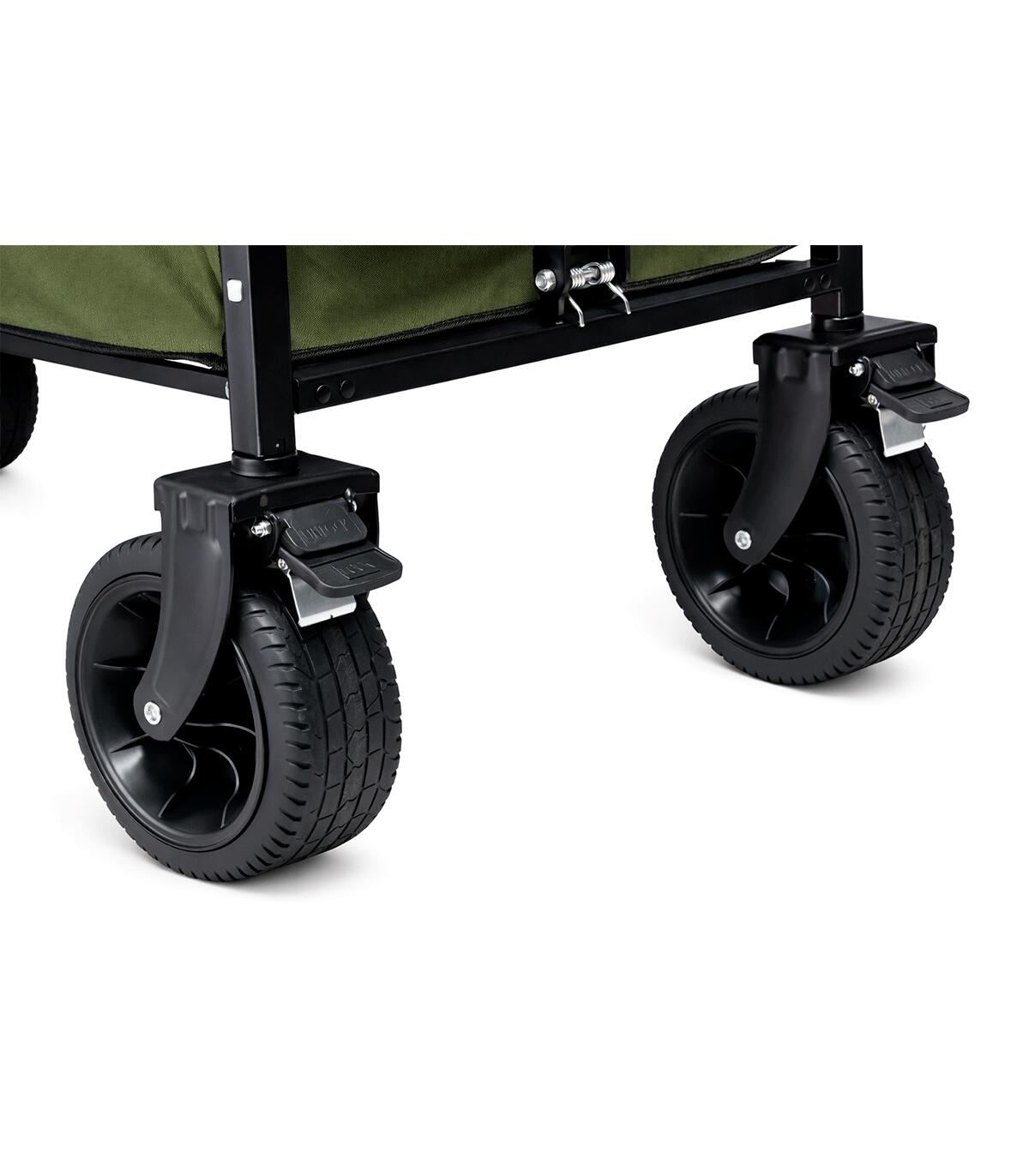 Carrello Pieghevole Spiaggia e Campeggio 150L Kol Outdoor, Ruote Smontabili 7/7