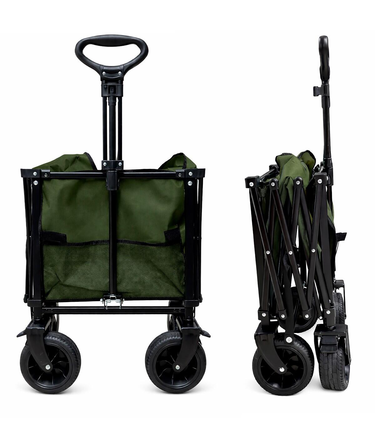 Carrello Pieghevole Spiaggia e Campeggio 150L Kol Outdoor, Ruote Smontabili 6/7