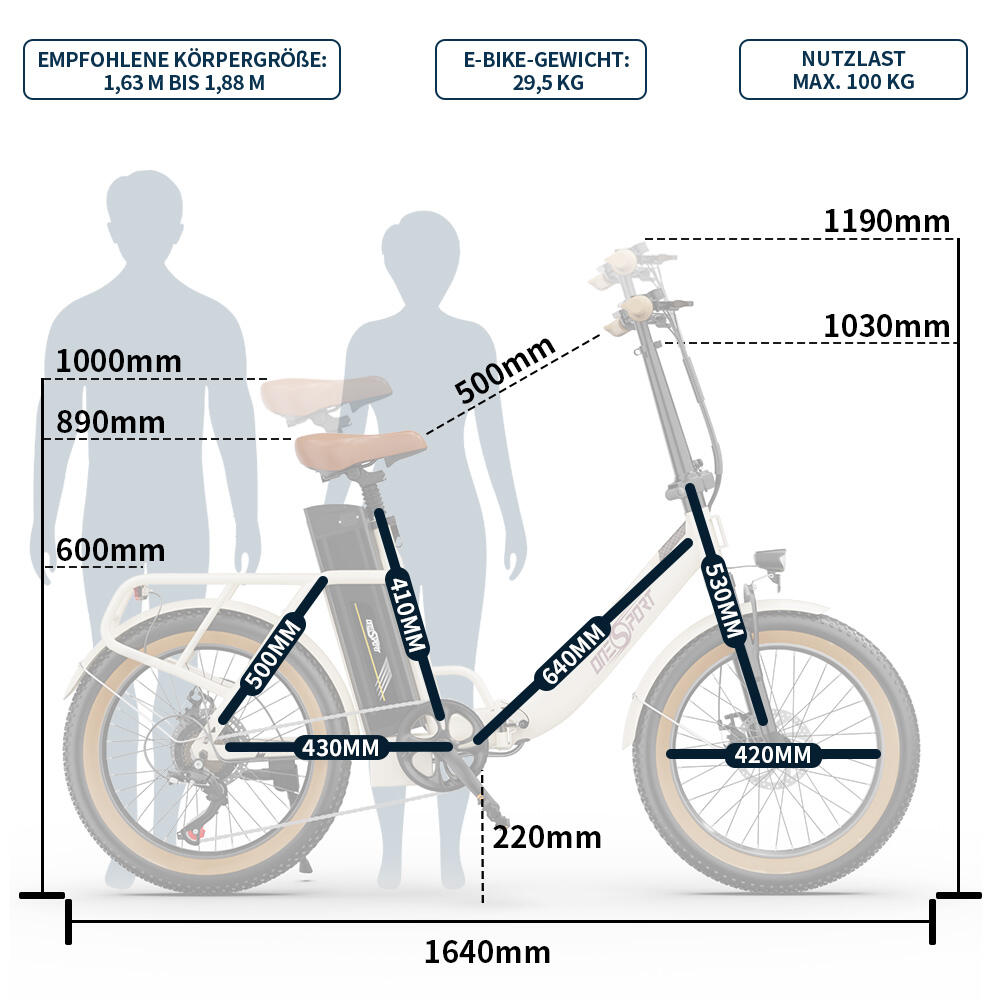 Bicicleta elétrica dobrável 48V Motor 250W Compacta & Longa autonomia 7/7
