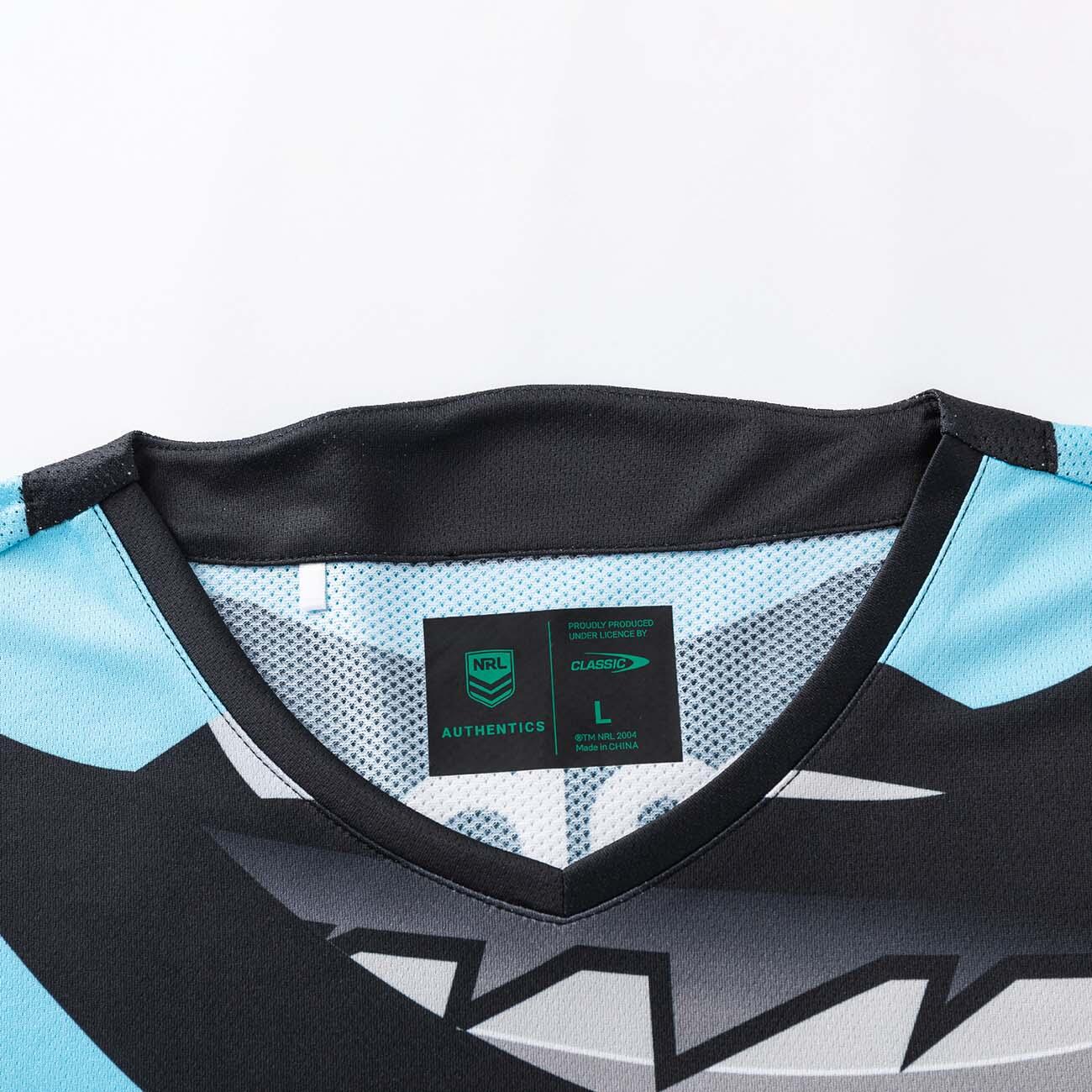 T-shirt riscaldamento Cronulla-Sutherland Sharks NRL Pro Retail 5/7
