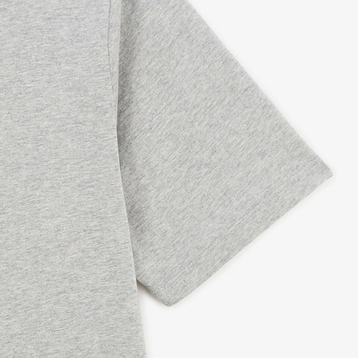 T-shirt de gola redonda Théo em algodão cinza mesclado 5/5