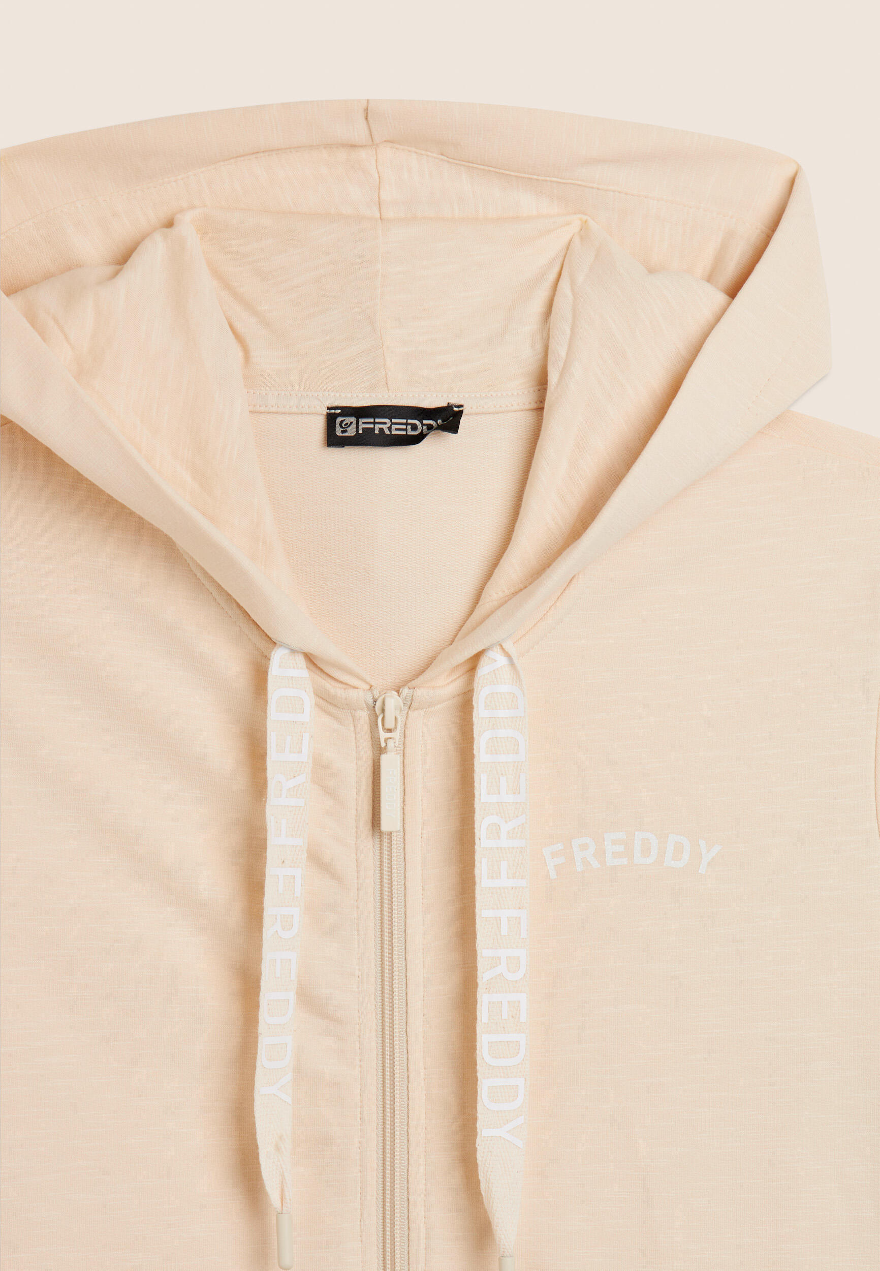 Sweat-shirt avec fermeture zippée et capuche en tissu flammé FREDDY avec fermetu 7/7