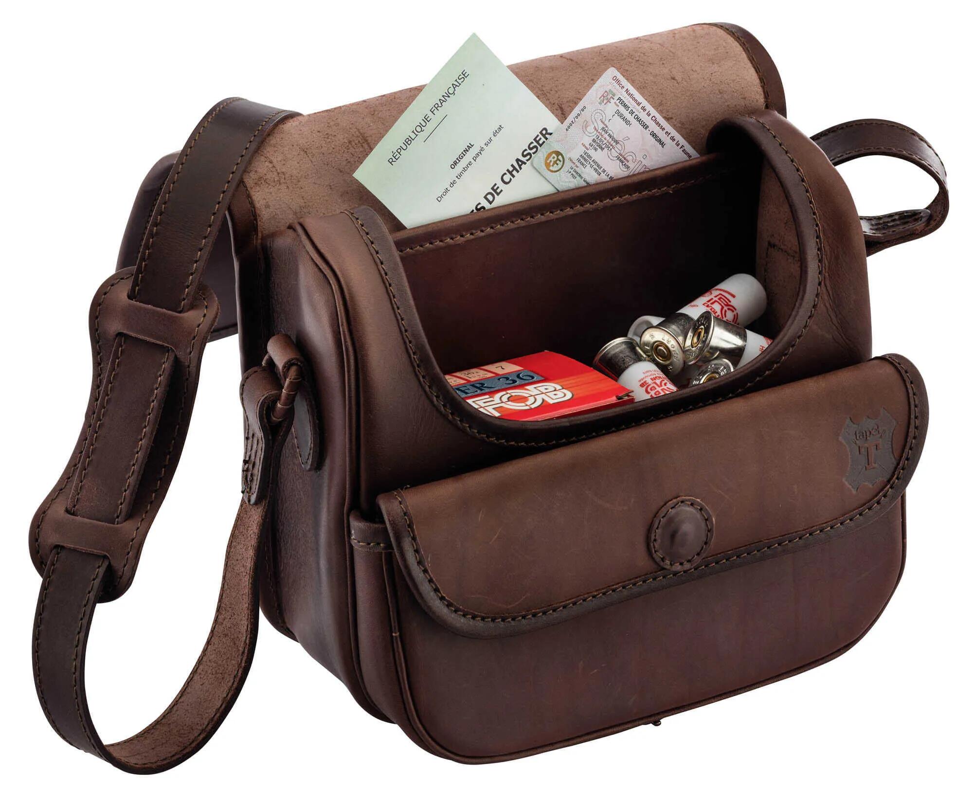 Sac A cartouche Country En Cuir Gras 3/4