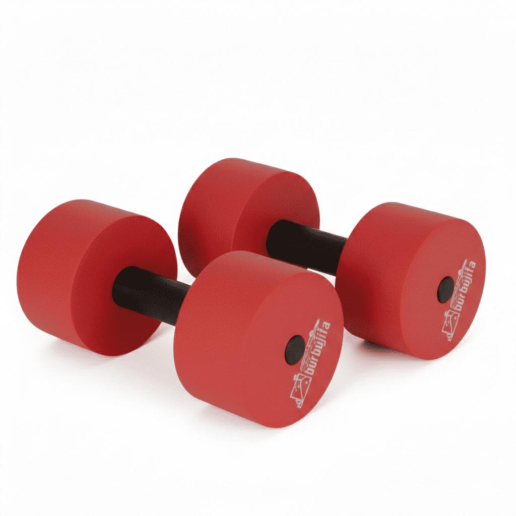 Pesas Entrenamiento acuático EVA 80mm Alter Gym - Redondo Rojo 2/5