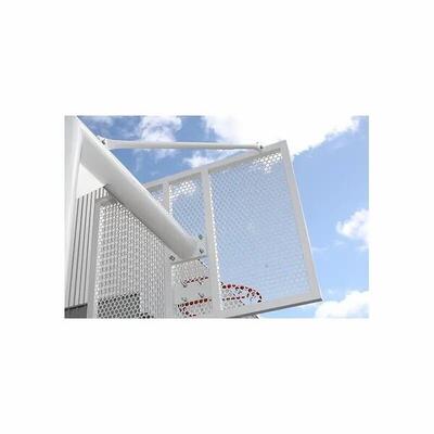 Set van 2 vandaalbestendige buis minibaskets - inclusief hoepel, netten en plank