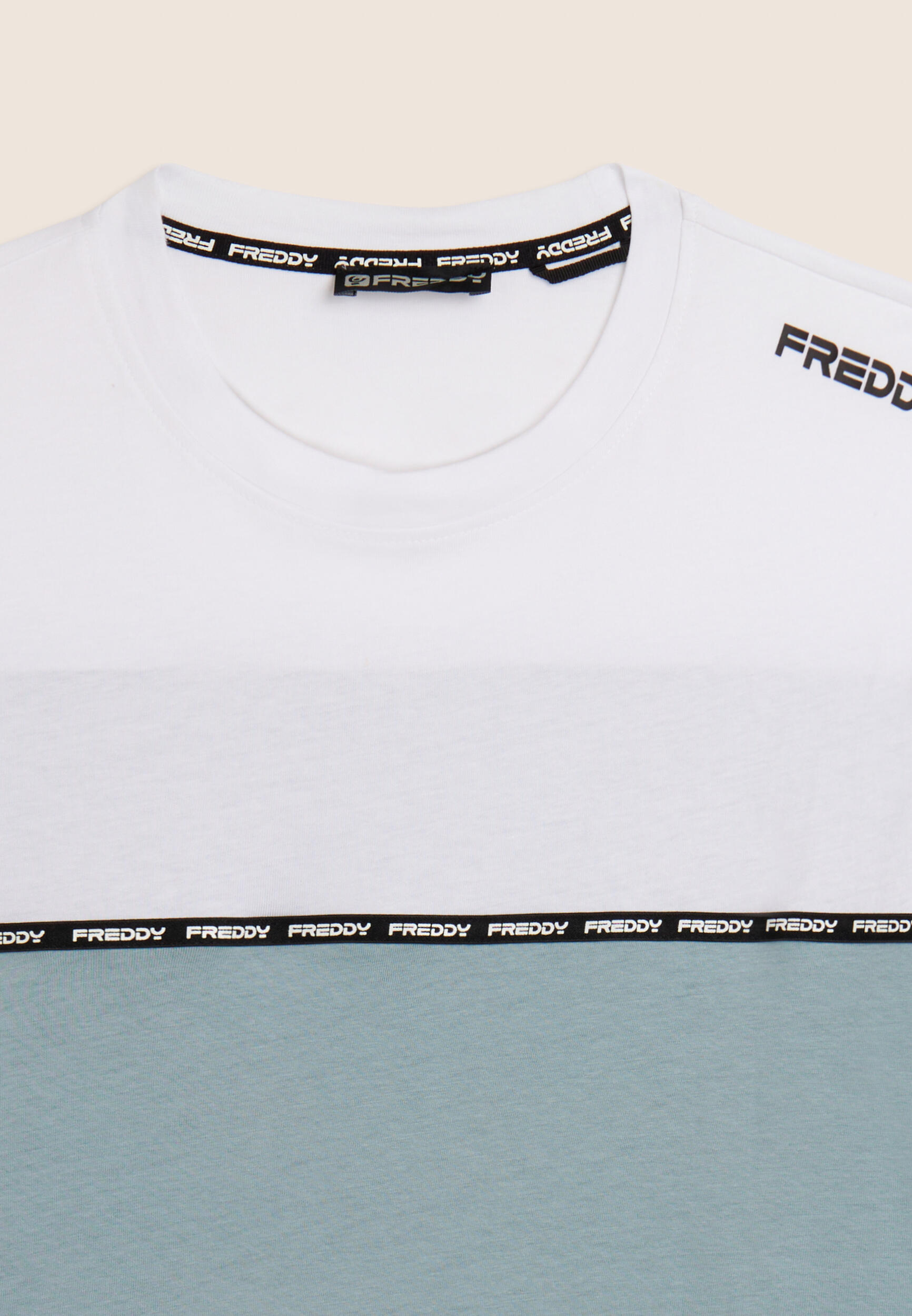 T-shirt colour block con inserto logato 3/3