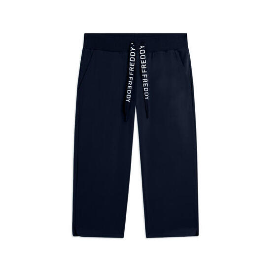 Pantaloni Corsaro con Fondo Stondato e Logo FREDDY