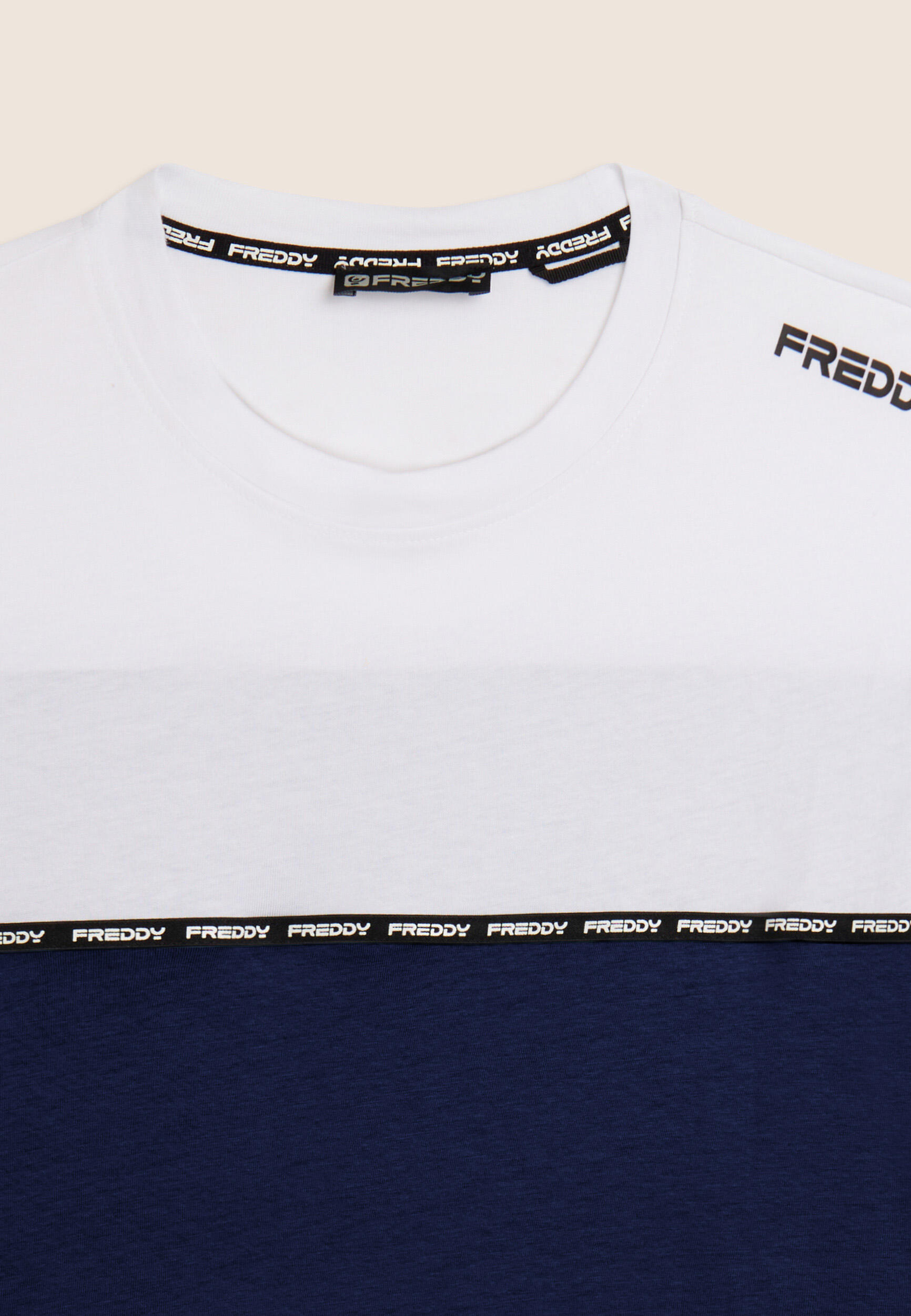 T-shirt colour block con inserto logato 3/3