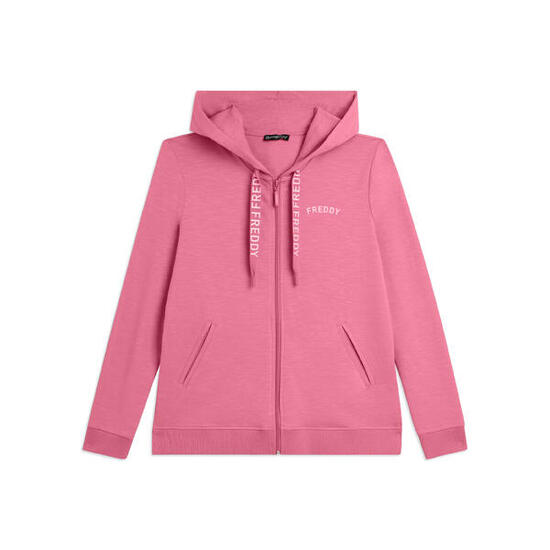 Felpa Cappuccio e Zip in Tessuto Fiammato e Coulisse FREDDY