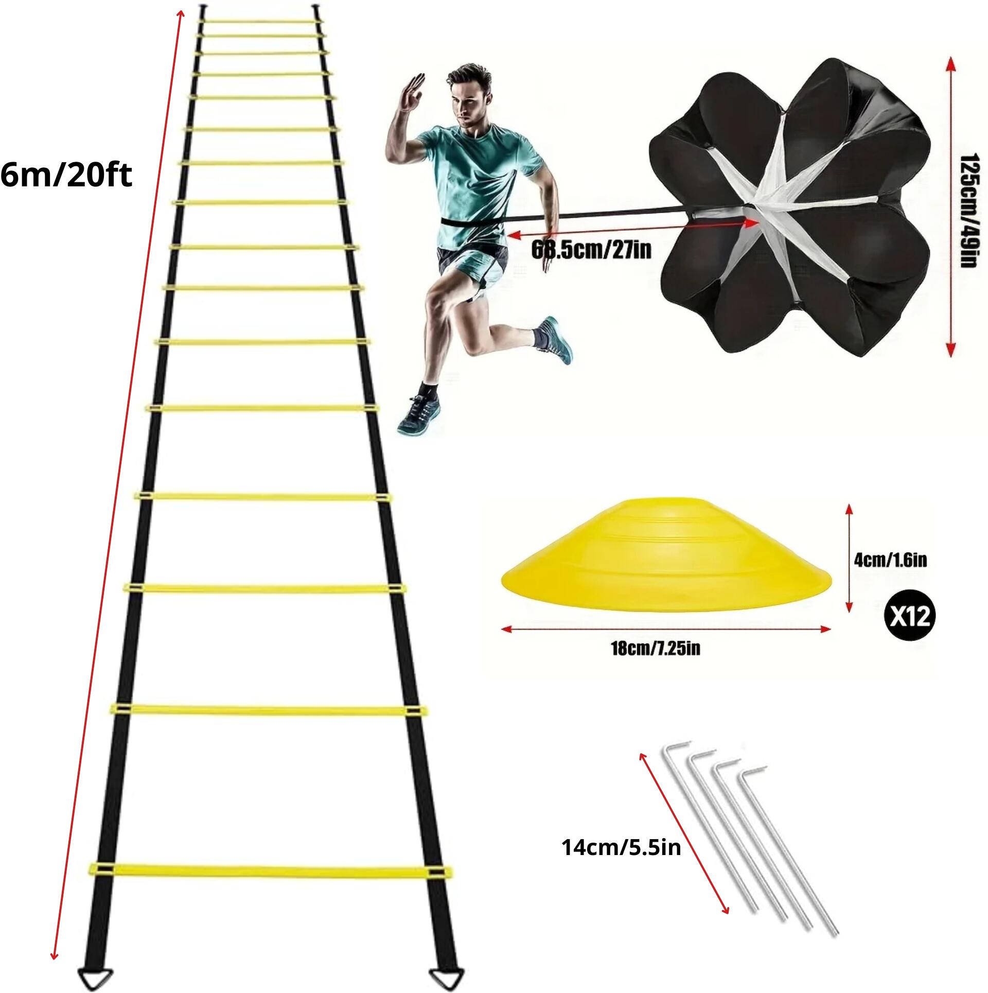 kit allenamento agilità velocità scala dischi paracadute resistenza 3/3