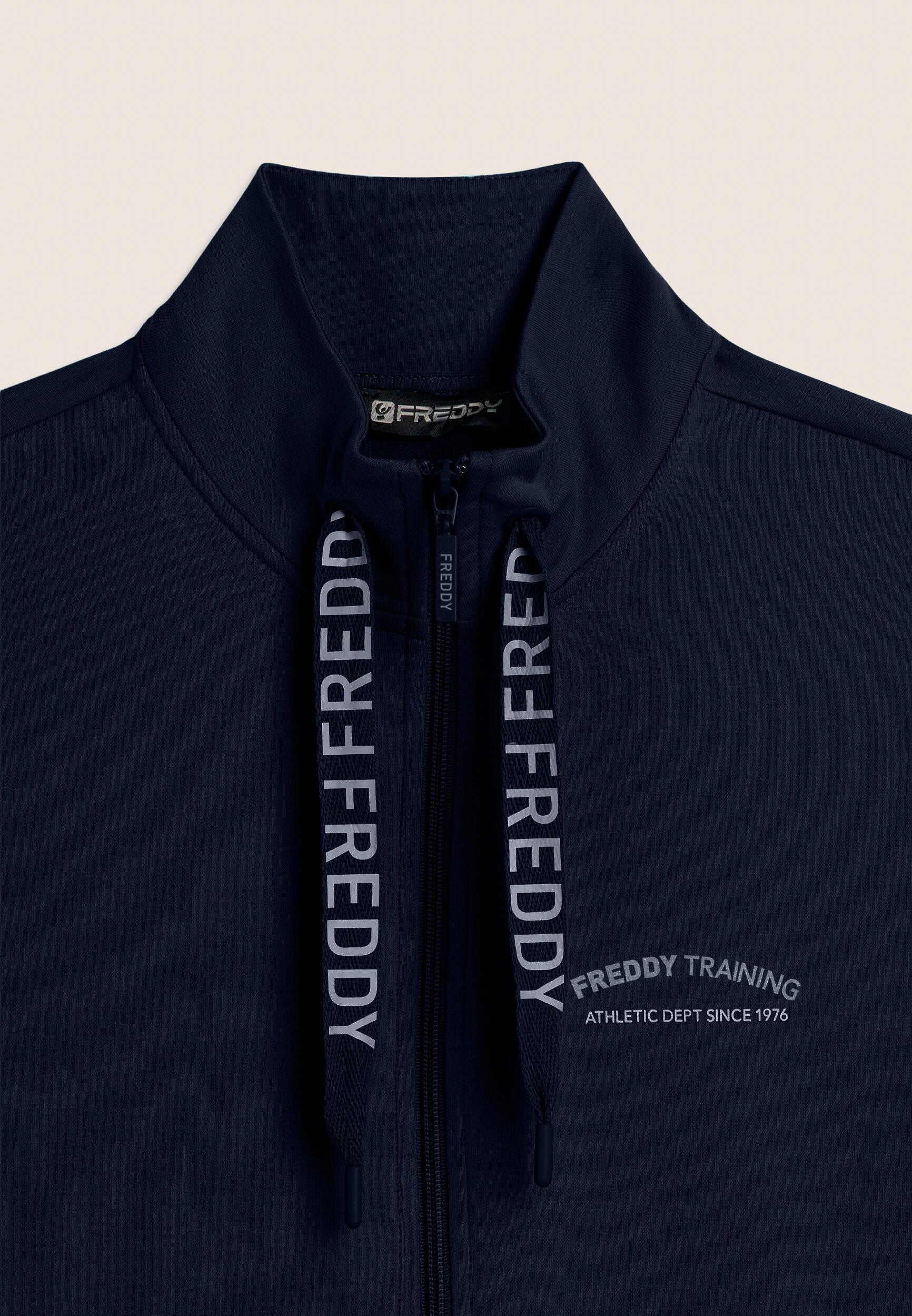 Felpa Zip e Collo Alto con Fondo asimmetrico 3/3