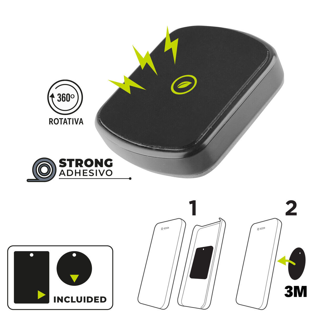 Suporte para Carros MUVIT MCCHL0008 Preto 3/5