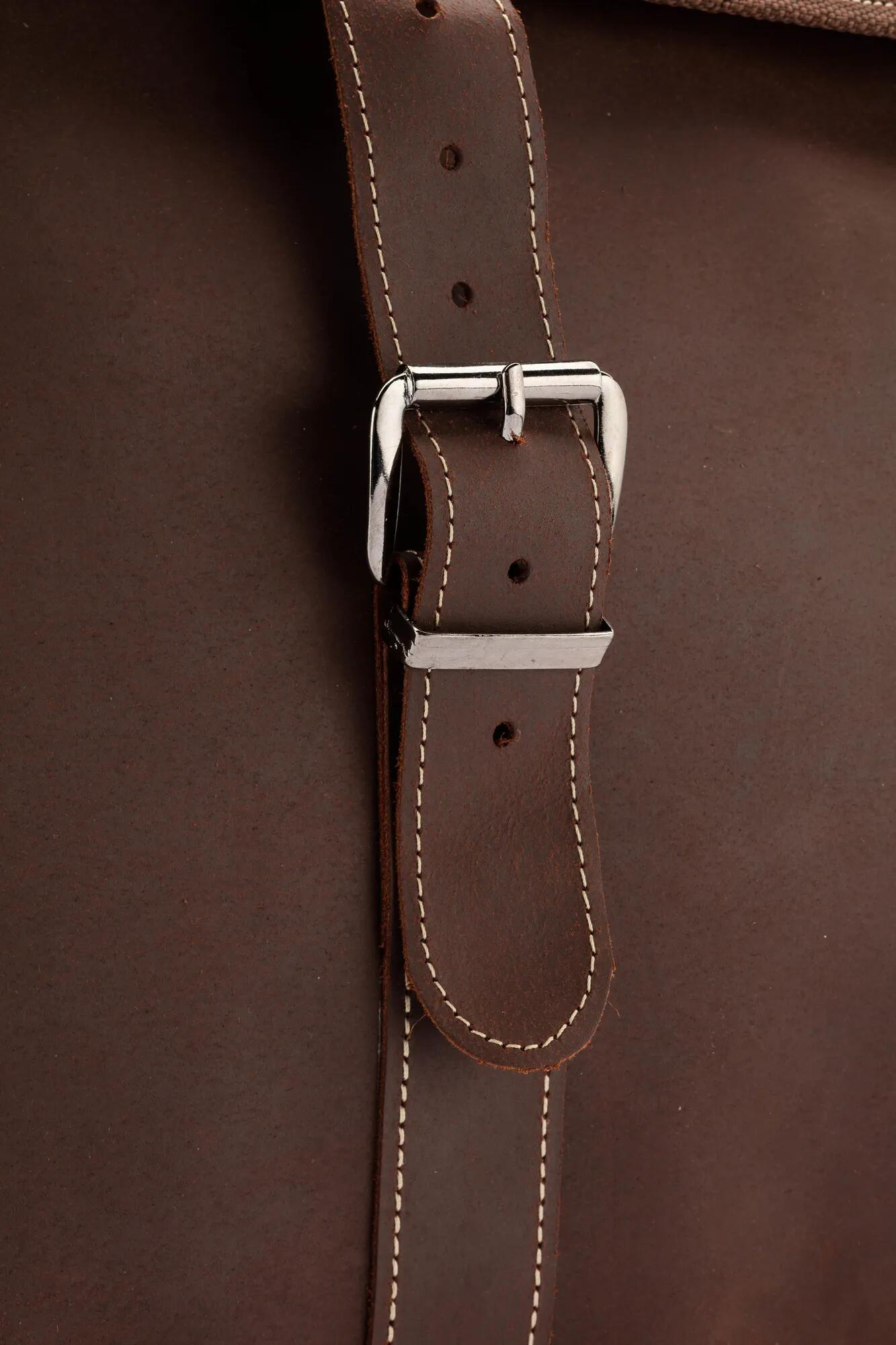 Sac De Battue Country En Cuir Marron 5/6