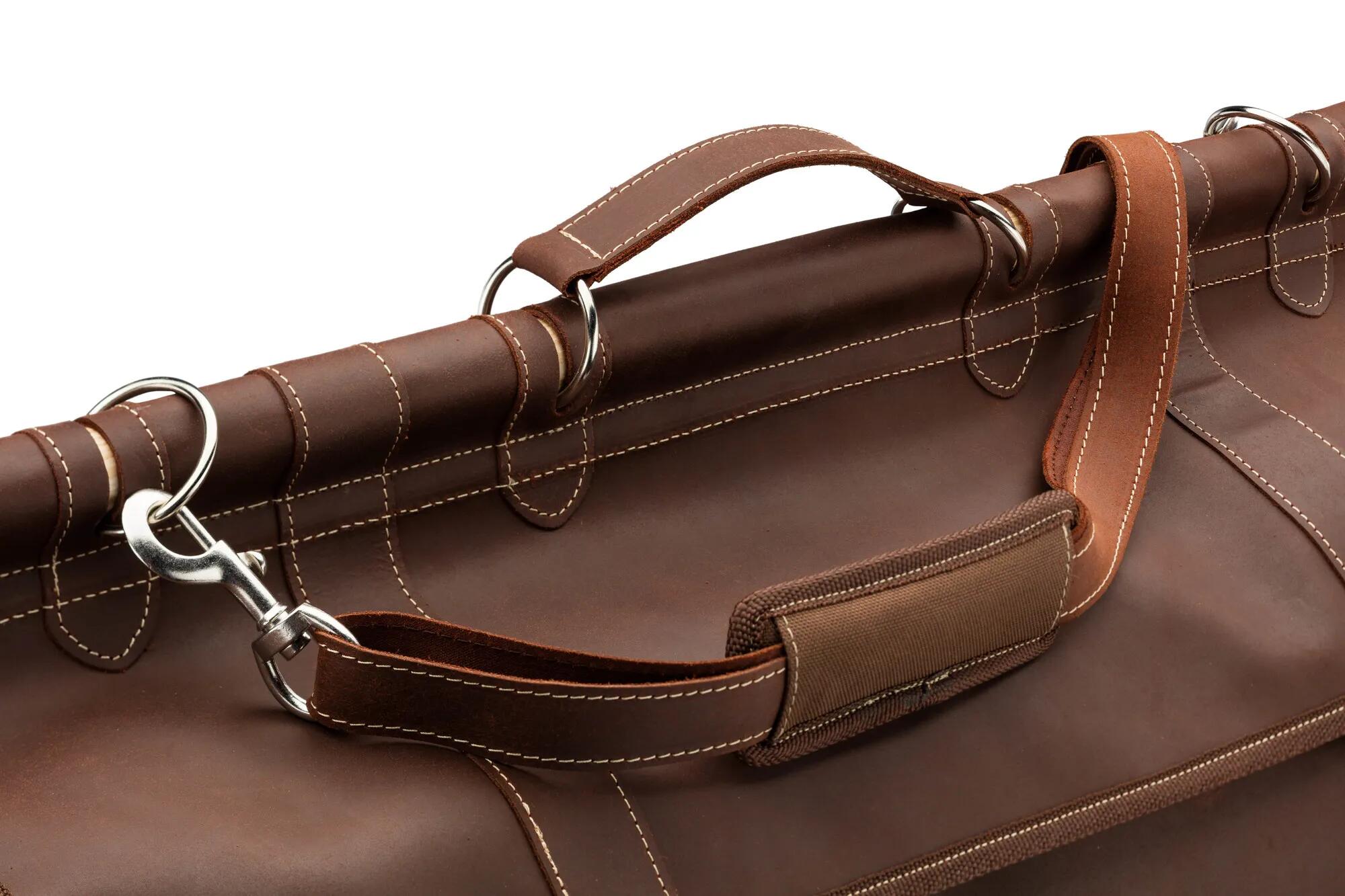 Sac De Battue Country En Cuir Marron 4/6