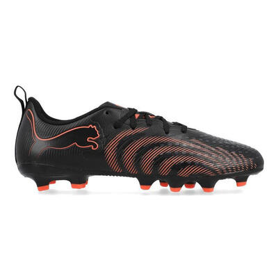 Junior puma future 9 play fg/ag voetbalschoenen zwart en rood